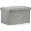 TEXTILOMANIE Skladací taburet FURELA VELVET XL 60 × 38 × 38 cm, sivý TEXTILOMANIE Skladací taburet FURELA VELVET XL 60 × 38 × 38 cm, sivý