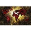 Fototapeta - FT6190 - Červeno-zlatá mapa sveta Vinylová fototap. - 368cm x 280cm Fototapeta - FT6190 - Červeno-zlatá mapa sveta Vinylová fototap. - 368cm x 280cm
