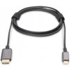 Digitus USB-C - HDMI kabelový adaptér, 1,8 m 4K/30 Hz, černý, kovový kryt DA-70821 Digitus USB-C - HDMI kabelový adaptér, 1,8 m 4K/30 Hz, černý, kovový kryt DA-70821