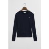 Gant Stretch Cotton Cable C-neck Evening Blue