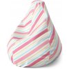 Sablio Sedací vak Pear Štvorfarebné pruhy - 140 x 100 x 25 cm Sablio Sedací vak Pear Štvorfarebné pruhy - 140 x 100 x 25 cm