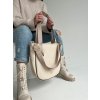 Béžová dámska kabelka na rameno GROSSO Béžová dámska kabelka na rameno GROSSO
