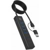 RAIDSONIC ICY BOX USB Hub, 7port, USB A+C/ 4xA+3C IB-HUB1737-C3 RAIDSONIC ICY BOX USB Hub, 7port, USB A+C/ 4xA+3C IB-HUB1737-C3