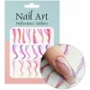 Samolepky na nechty DP-1543t – ružovo-fialové nail art nálepky so strieborným efektom Samolepky na nechty DP-1543t – ružovo-fialové nail art nálepky so strieborným efektom