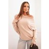 Kesi Włoski Dámsky asymetrický batikový sveter z viskózy béžový krémová One size Kesi Włoski 5907302141316 Kesi Włoski Dámsky asymetrický batikový sveter z viskózy béžový krémová One size Kesi Włoski 5907302141316