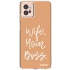 Picasee silikonový průhledný obal pro Motorola Moto G32 - Boss Mama Picasee silikonový průhledný obal pro Motorola Moto G32 - Boss Mama