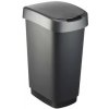 PEKDA 215421 Odpadkový kôš Twist 50 l čierno - tmavosivý