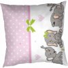 Dadka Obliečky krep Slony ružové 40 x 50 cm Dadka Obliečky krep Slony ružové 40 x 50 cm