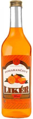 Prelika Pomarančový likér 28% 0,5 l (čistá fľaša)