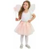 Detský kostým tutu sukňa ružová kvetinová víla s paličkou a krídlami Detský kostým tutu sukňa ružová kvetinová víla s paličkou a krídlami