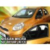 Deflektory na Nissan Micra K13, 5-dverová, r.v.: 2010 - 2016 Deflektory na Nissan Micra K13, 5-dverová, r.v.: 2010 - 2016