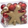Sada vianočných ozdôb červeno-zlaté 44 ks Sada vianočných ozdôb červeno-zlaté 44 ks