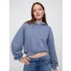 GAP Oversize crop mikina Modrá XXL GAP Oversize crop mikina Modrá XXL