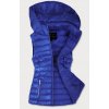 prešívaná lesklá dámska vesta v Chrpová farbe 7000 modrá
