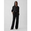GAP Ľanové nohavice Relaxed Wide-Leg Čierna