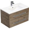 Kúpeľňová skrinka s umývadlom SAT Cube Way 80x53x46 cm dub Wellington mat CUBE46802DWMOD Kúpeľňová skrinka s umývadlom SAT Cube Way 80x53x46 cm dub Wellington mat CUBE46802DWMOD