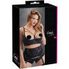 Cottelli Plus Size - podprsenka na ramienka s krúžkami - čierna Cottelli Plus Size - podprsenka na ramienka s krúžkami - čierna