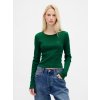 GAP Rebrované crop tričko Zelená XL GAP Rebrované crop tričko Zelená XL