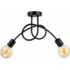 Závesná lampa LED-ONE čierna kovová 2xE27 moderná Závesná lampa LED-ONE čierna kovová 2xE27 moderná