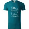 Futbalová lopta kopačka jedným ťahom - Tričko z organickej bavlny - L ( Petrolejová ) Futbalová lopta kopačka jedným ťahom - Tričko z organickej bavlny - L ( Petrolejová )