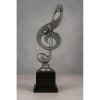 Husľový kľúč - Víťazná trofej na mramorovom podstavci s vlastným textom: 17,5 cm Husľový kľúč - Víťazná trofej na mramorovom podstavci s vlastným textom: 17,5 cm