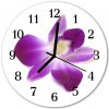 Sklenené hodiny okrúhle Orchid kvetina fi 30 cm Sklenené hodiny okrúhle Orchid kvetina fi 30 cm