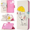 Peňaženkové kožené puzdro na Honor 9X Lite - Umbrella and Elephant Peňaženkové kožené puzdro na Honor 9X Lite - Umbrella and Elephant