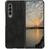 Plastové puzdro na Samsung Galaxy Z Fold 3 5G Leather čierne Plastové puzdro na Samsung Galaxy Z Fold 3 5G Leather čierne