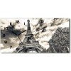 Vodorovné Sklenené hodiny na stenu Eiffelova veža Paríž 60x30 cm Vodorovné Sklenené hodiny na stenu Eiffelova veža Paríž 60x30 cm