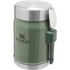 Stanley Termoska na jedlo s lyžičkou/vidličkou The Legendary Classic Food Jar 400ml Hammertone Green Stanley Termoska na jedlo s lyžičkou/vidličkou The Legendary Classic Food Jar 400ml Hammertone Green