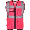 Korntex Berlin Multifunkčná reflexná vesta na zips KX802 Neon Pink 4XL Korntex Berlin Multifunkčná reflexná vesta na zips KX802 Neon Pink 4XL