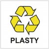 Nálepka na odpadové kontajnery 15x15 cm - PLASTY Nálepka na odpadové kontajnery 15x15 cm - PLASTY
