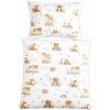 Obliečky do postieľky, 2D sada - Roztomilé zvieratká, biela/hnedá 120x90 Obliečky do postieľky, 2D sada - Roztomilé zvieratká, biela/hnedá 120x90