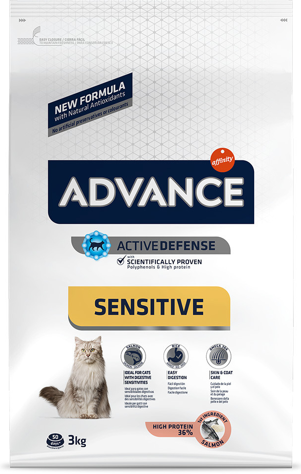 ADVANCE CAT Adult losos a ryža Sensitive 3 kg