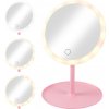 B&G Home B58736 Nabíjateľné LED zrkadlo okrúhle 18x27,5 cm ružové B&G Home B58736 Nabíjateľné LED zrkadlo okrúhle 18x27,5 cm ružové