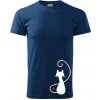 Zamilovaná mačka spredu - Klasické pánske tričko vyššej gramáže - 2XL ( Polnočná modrá ) Zamilovaná mačka spredu - Klasické pánske tričko vyššej gramáže - 2XL ( Polnočná modrá )