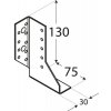 Domax Trámová papuča WBD 140 delená 50 x 140 x 75 x 2 mm ľavá Domax Trámová papuča WBD 140 delená 50 x 140 x 75 x 2 mm ľavá