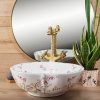 Rea Felicia, umývadlo na dosku 425x425x150 mm, viacfarebné, REA-U7504 Rea Felicia, umývadlo na dosku 425x425x150 mm, viacfarebné, REA-U7504