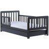 Detská posteľ so zábranou a šuplíkom Drewex Nidum 140x70 cm grafit Detská posteľ so zábranou a šuplíkom Drewex Nidum 140x70 cm grafit