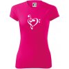 Husľový kľúč srdce - Dámske Fantasy športové (dresovina) - XL ( Neon Pink ) Husľový kľúč srdce - Dámske Fantasy športové (dresovina) - XL ( Neon Pink )