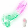 SuperLove LED Vibrating Dildo with Balls & Remote Large