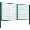 EKOfence Brána 2kr. SQUARE ZnPVC 4000x1800mm, 80x80mm, zelená 16366