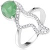 Šperky eshop - Prsteň zo striebra 925 - zelený slzičkový kameň, morský koník BB17.03 - Veľkosť: 48 mm Šperky eshop - Prsteň zo striebra 925 - zelený slzičkový kameň, morský koník BB17.03 - Veľkosť: 48 mm