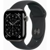 Apple Watch Series 11 Cellular 42 mm Bridlicový sivý titán s čiernym športovým remienkom M/L MF8T4WF/A Apple Watch Series 11 Cellular 42 mm Bridlicový sivý titán s čiernym športovým remienkom M/L MF8T4WF/A