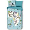 Modrá detská obliečka na jednolôžko/predĺžená 140x220 cm Wild Life – Good Morning Modrá detská obliečka na jednolôžko/predĺžená 140x220 cm Wild Life – Good Morning