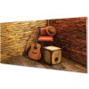 Obraz na skle Gitaru hat stoličky 100x50 cm Obraz na skle Gitaru hat stoličky 100x50 cm