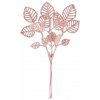 Vetvička MagicHome Vianoce, lístky, ružové zlato, 22 cm Vetvička MagicHome Vianoce, lístky, ružové zlato, 22 cm