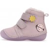 D.D.step Detské dievčenské zimné topánky mauve W015-42562B
