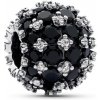 PANDORA korálka Trblietavá čierna pavé 792630C04 PANDORA korálka Trblietavá čierna pavé 792630C04