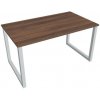 Hobis Pracovný stôl UNI O, 140x75,5x80 cm, orech/sivá Hobis Pracovný stôl UNI O, 140x75,5x80 cm, orech/sivá